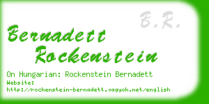bernadett rockenstein business card